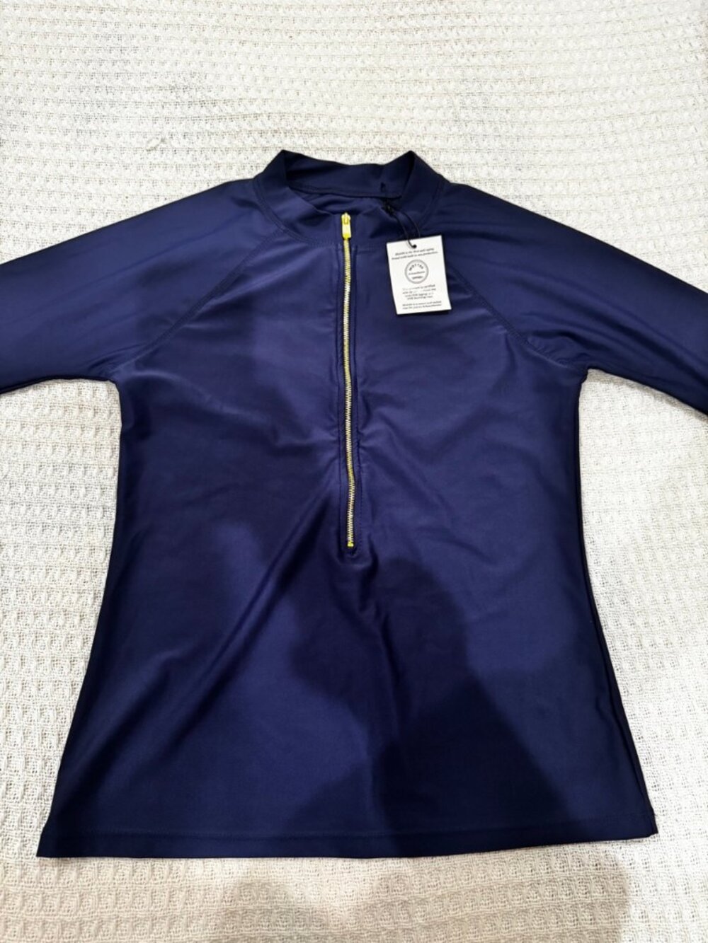 🆕  Mott 50 Mott50 swim zip top rashguard: Navy and Gold